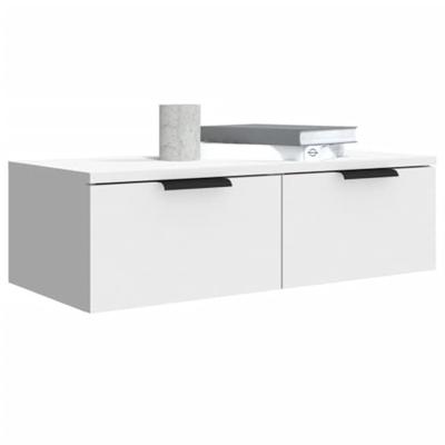 Wandkast 68x30x20 cm bewerkt hout wit Wandkast 68x30x20 cm bewerkt hout wit