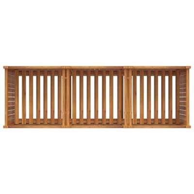 Plantenbak met voering 150x50x75 cm massief acaciahout