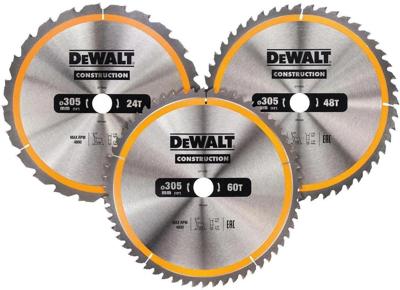 DeWALT DT1964 Cirkelzaagbladen Set 305mm (1X 24T 1X 48T 1X 60T)
