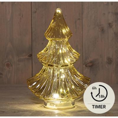 Tafellamp Kerstboom 10 LED Amber H.24cm