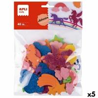 EVA-rubber Apli Multicolour EVA-rubber unicornios (40 Onderdelen) (5 Stuks) - thumbnail
