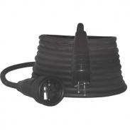 Verlengkabel 10 meter 3x2.5mm² rubber stekker contrastekker aangespoten - thumbnail