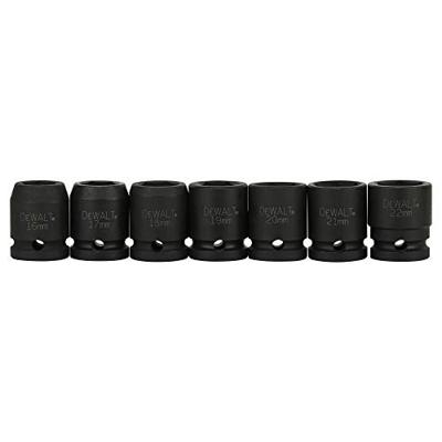 DeWALT DT7506 Krachtdoppenset 1/2" Vierkant | kort | 17-delig - thumbnail