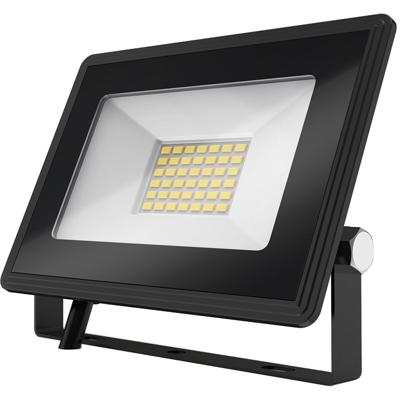 LED Bouwlamp 30W - Schijnwerper 4000K Natuurlijk Wit - IP65 Waterdicht - Mat Zwart Aluminium