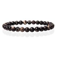 6mm Memphis Natuursteen Armband - Imperial Jasper - thumbnail