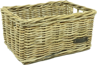 Rieten Fietsmand Grijs Maat Medium - thumbnail