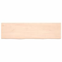 VidaXL Wastafelblad 180x50x(2-4) cm onbehandeld massief hout - thumbnail