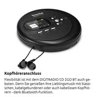 TechniSat Digitradio CD 2GO BT DAB radio Zwart - thumbnail