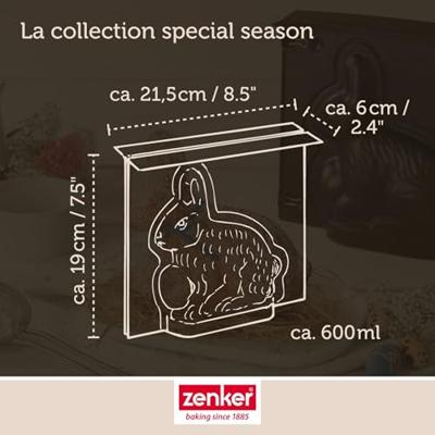 3D Paashaas Mallenset en 5 Paashaas Koekjesvormpjes - ZENKER