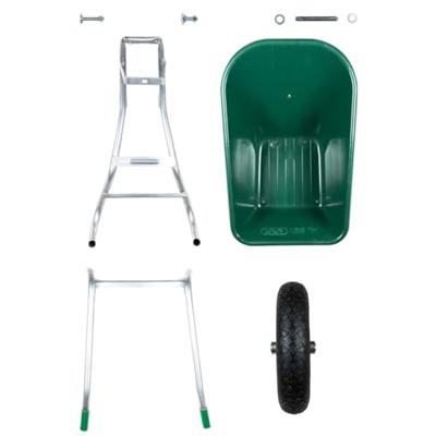 VidaXL Kruiwagen 90 l 150 kg gegalvaniseerd staal en kunststof groen - thumbnail