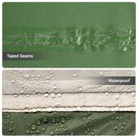 Gezinstent met dak Groen en Wit 576 x 325 x 213 cm - thumbnail