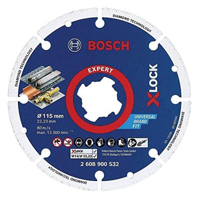 Bosch Accessories 2608900532 X-LOCK Diamanten doorslijpschijf Diameter 115 mm Boordiameter 22.23 mm Metaal 1 stuk(s) Bosch Accessories 2608900532 X-LOCK Diamanten doorslijpschijf Diameter 115 mm Boordiameter 22.23 mm Metaal 1 stuk(s)