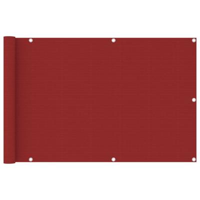 VidaXL Balkonscherm 90x400 cm hdpe rood