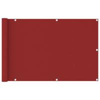 VidaXL Balkonscherm 90x400 cm hdpe rood - thumbnail