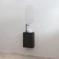 Toiletmeubelset Best-Design Mali Mat Zwart Onderkast + Mat Zwart Meubelblad - thumbnail