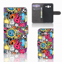 Samsung Galaxy J3 2016 Wallet Case met Pasjes Punk Rock - thumbnail