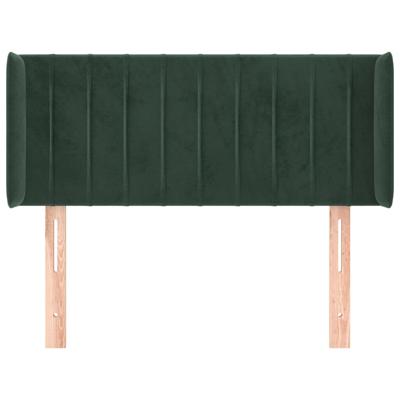 Hoofdbord met randen 103x16x78/88 cm fluweel donkergroen