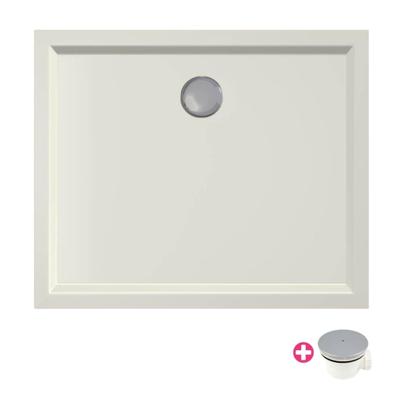 Douchebak Xenz Mariana | 90x75x4 cm | Incl.Afvoersifon-Chroom | Acryl | Rechthoekig | Pergamon glans Douchebak Xenz Mariana | 90x75x4 cm | Incl.Afvoersifon-Chroom | Acryl | Rechthoekig | Pergamon glans