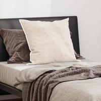 VidaXL Hoofdkussen met kussen wit 80 x 80 cm veren - thumbnail