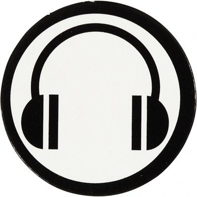 Creativ Company Label, d 25 mm, wit/zwart, 20 stuk/ 1 doos