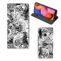 Mobiel BookCase Samsung Galaxy A20s Skulls Angel - thumbnail