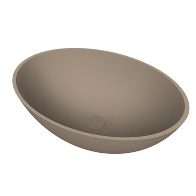 Arcqua Prince waskom - opbouw - ovaal - 49x34cm - mat truffel WAS807105 Arcqua Prince waskom - opbouw - ovaal - 49x34cm - mat truffel WAS807105