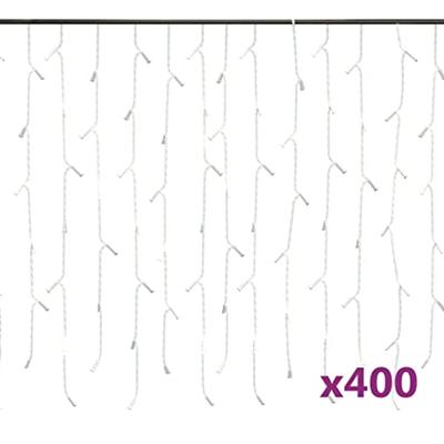 VidaXL Lichtgordijn met 400 led&apos;s en 8 functies 10 m warmwit