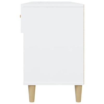 VidaXL Schoenenkast 102x35x55 cm bewerkt hout hoogglans wit