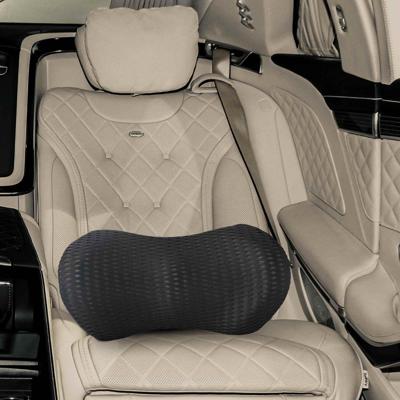 VidaXL Rugkussen met kussen zwart 46 x 24 x 11 cm 4d mesh