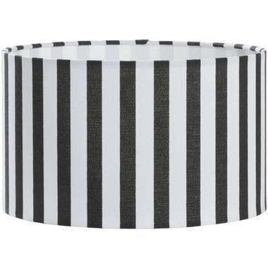 Kap Juul - stof zwart/wit - 15xØ25 cm - Leen Bakker