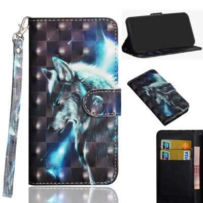 3D-schilderij patroon gekleurde tekening horizontale Flip TPU + PU lederen draagtas met houder & kaartsleuven & portemonnee voor Huawei Honor 20 Lite