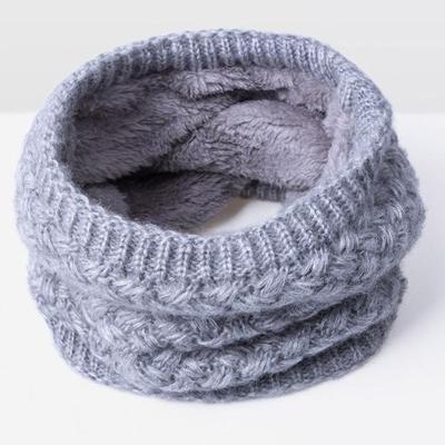 Winter plus Velvet Thicken warme Pullover gebreide sjaal grootte: 47 x 22cm (grijs) Winter plus Velvet Thicken warme Pullover gebreide sjaal grootte: 47 x 22cm (grijs)