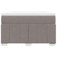 Boxspring met matras stof taupe 120x190 cm - thumbnail