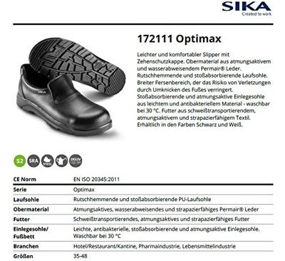 SIKA 172100 OptimaX Instapper O2 Zwart - Maat 44 - 16.089.055.44