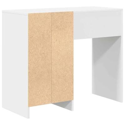 Bureau met lade met plank Wit 90 x 37,5 x 75 cm Bewerkt hout - thumbnail