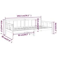 Slaapbank open achterwand massief grenenhout honingbruin 90x190 cm - thumbnail