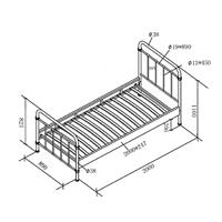 Vipack bed New York - zwart - 90x200 cm - Leen Bakker - thumbnail