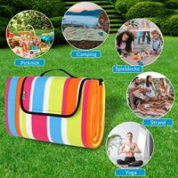 Picknickdeken met handvat - warmte-isolerend & waterdicht meer kleurig 150x195 cm - thumbnail
