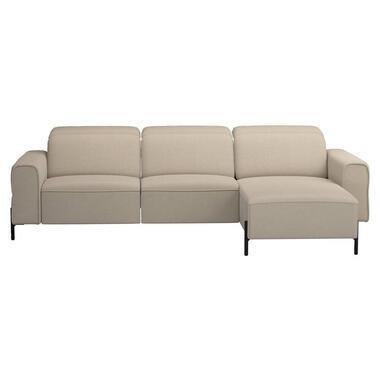 Hoekbank Dave rechts - elektrisch verstelbaar - taupe - Leen Bakker