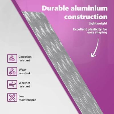 VidaXL Trap tread rechthoekig 2 pcs zilver 60 x 30 cm aluminium