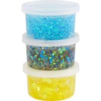 Creativ Company Sequin clay, blauw/groen harmonie, 3x60 gr/ 1 doos - thumbnail