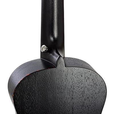 Cascha HH 2305L tenor ukelele zwart met gigbag - linkshandig