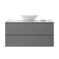 Badkamermeubelset Gliss Hermes 100 cm Beton Grijs Met Waskom - thumbnail