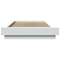 Bedframe bewerkt hout wit 90x200 cm - thumbnail