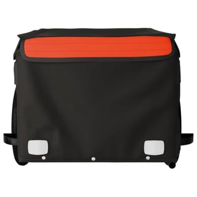 Fietstrailer 30 kg ijzer zwart en oranje - thumbnail