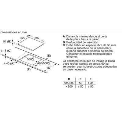 Inductiekookplaat BOSCH PID612BB1E 59,2 cm 7400 W