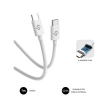 SUBBLIM USB-C naar USB-C Plus-kabel, 100 W, 1 m, snel opladen, PD 3.0, wit - thumbnail
