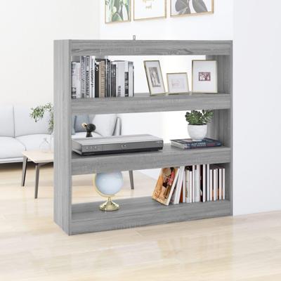 Boekenkast/kamerscherm 100x30x103 cm grijs sonoma eikenkleurig
