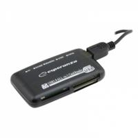 Esperanza EA117 geheugenkaartlezer Zwart USB 2.0 - thumbnail