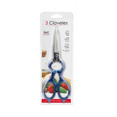Keukenschaar 3 Claveles 8" Roestvrij staal Blauw Multifunctioneel - thumbnail